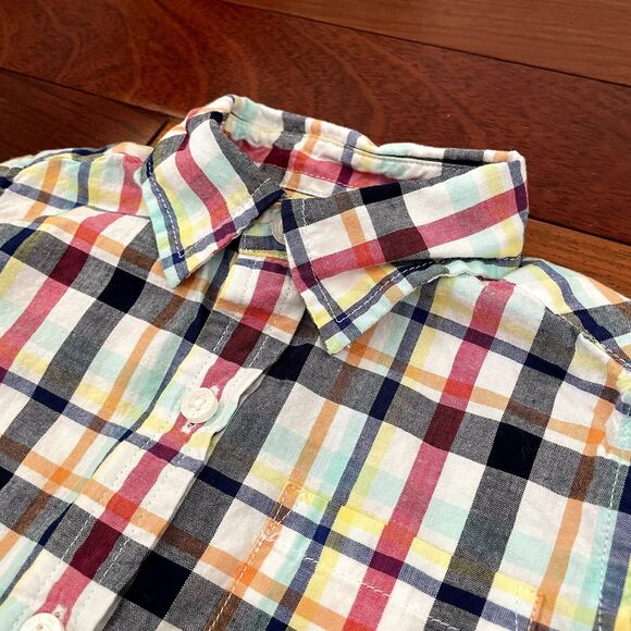 Janie & Jack Lot Boys Polo Button Down Tops Plaid 12-18 months / 18-24 momths - Picture 8 of 12